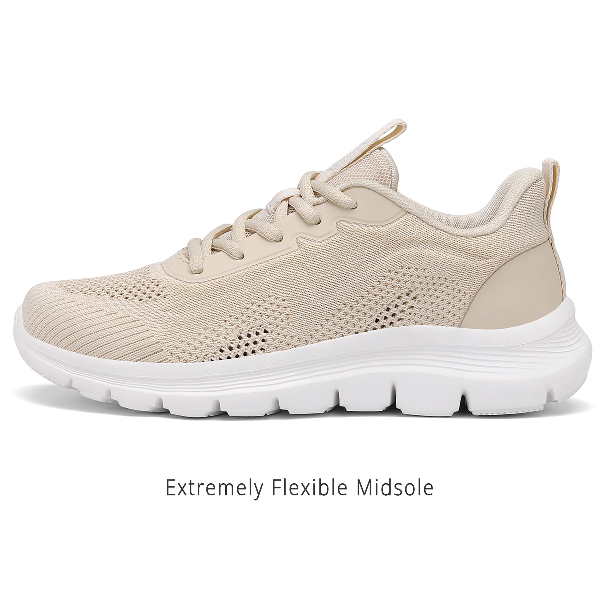 FLARUT Zapatillas Running Mujer Transpirables Ligeras con Malla, Antideslizantes, Amortiguación, Ideales para Caminar, Fitness, Jogging, Gimnasio y Exterior