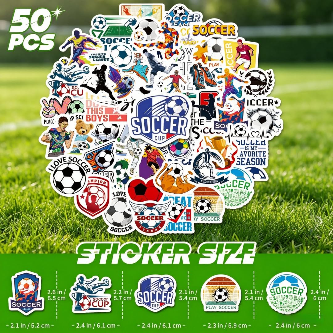 USA Soccer Fan Gear Kit 2026 International Match Day Accessories Gift Set Bundle with Glasses, Flag, Horn, Badge, Soccer Match Predictor Notebook, Pen, Inflatable Sticks, Stickers Headband (USA) - 5