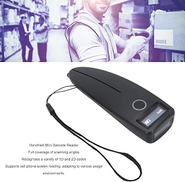 2D Wireless Barcode Scanner 3-in-1 BT/2.4g/USB Portable 1D/2D QR Code Reader for Tablet PC POS
