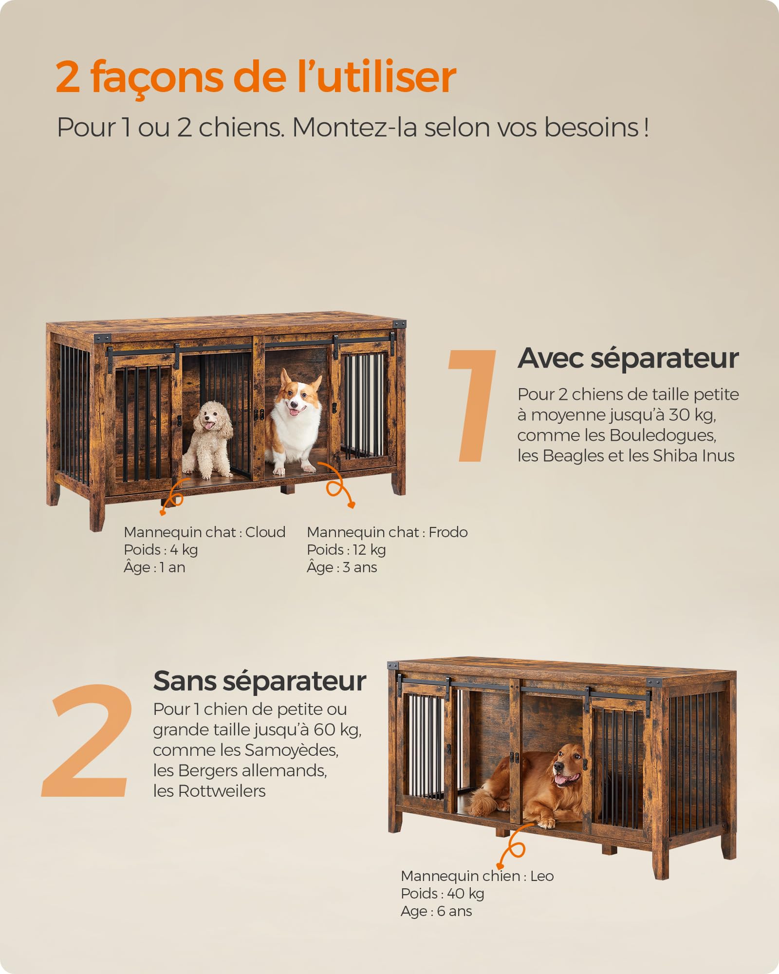 Feandrea Cage pour Chien PFC301X01