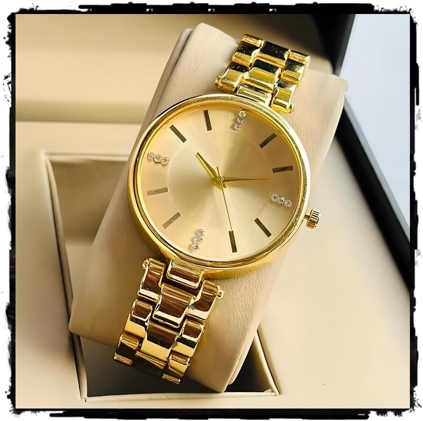 styledose Women Analogue Wrist Watches for Women's & Girls&Miss&Ladies Diamond Studded Dial Rosegold Colored Stylish Bracelet Strap