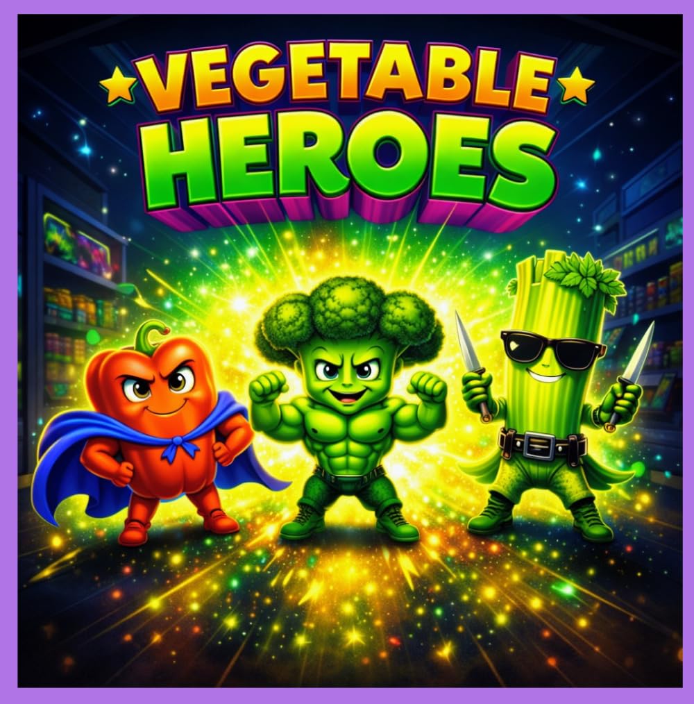 Vegetable Heroes: "The Midnight Veggie Heroes: A Bedtime Story About Bravery, Friendship, and Eating Your Greens"