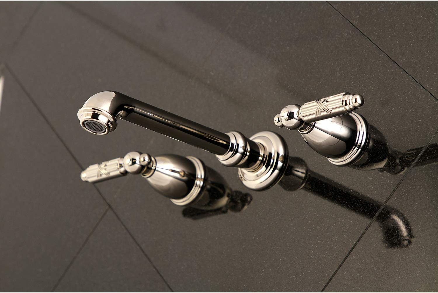 Kingston Brass KS7126GL Georgian Bathroom Faucet, Polished Nickel, 13 x 10.44 x 4.75