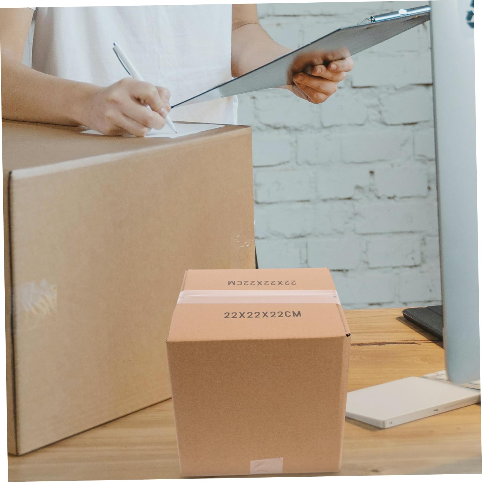 Robuste Umzugskartons Quadratisch 5 Stück aus Papier Braun