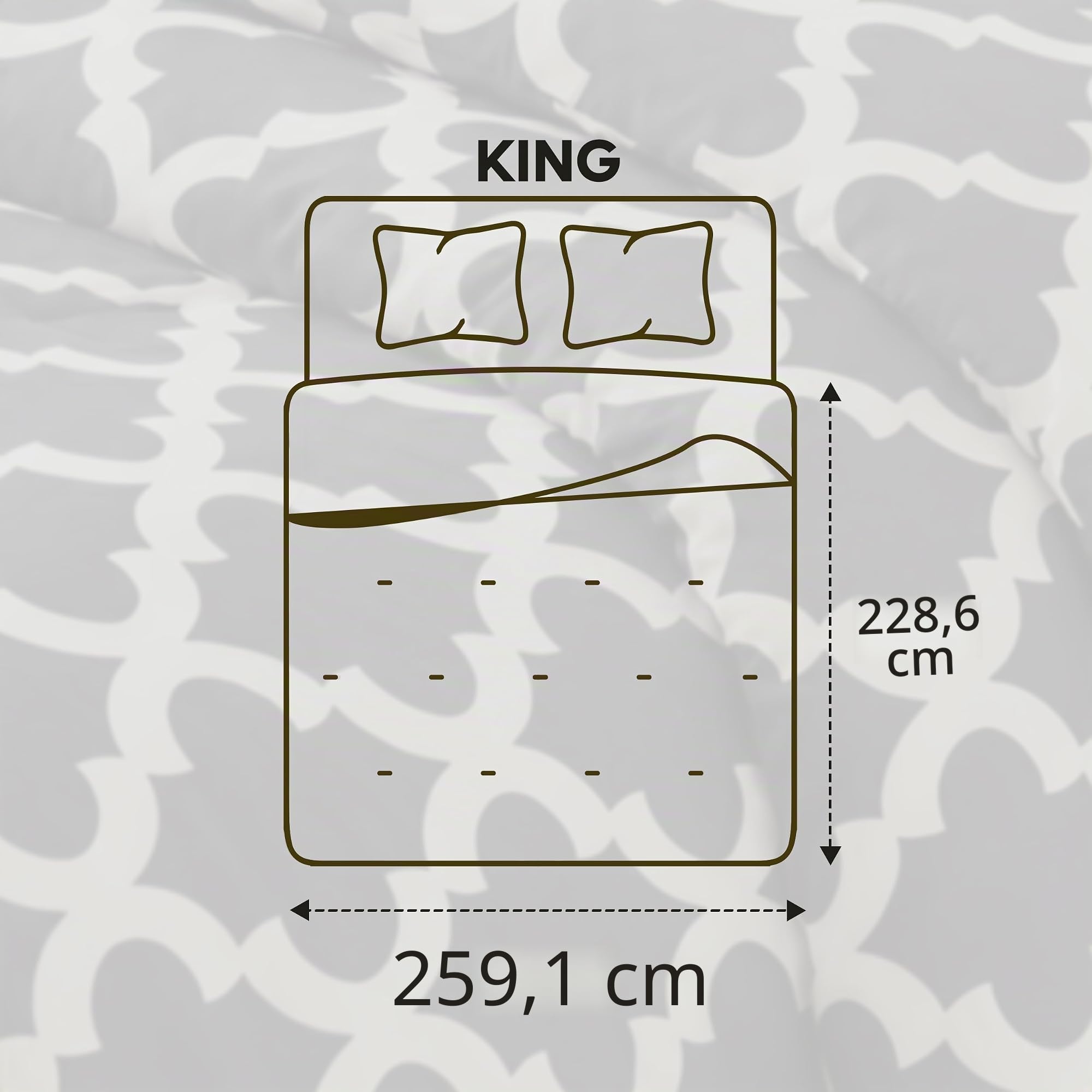 Utopia Bedding Juego de edredón King (Gris) con 2 Fundas de Almohada, Juegos de edredón de Cama, edredón Alternativo de plumón, Suave y cómodo, Lavable a máquina