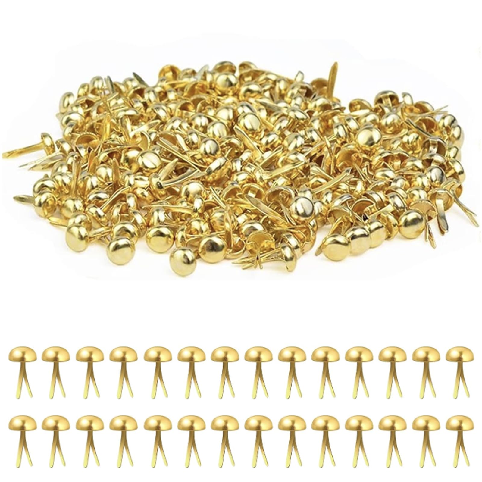 Lot De 500 Attaches Papier En Laiton Colorées - Épingles Fendues Mini 4,5 X 8 Mm