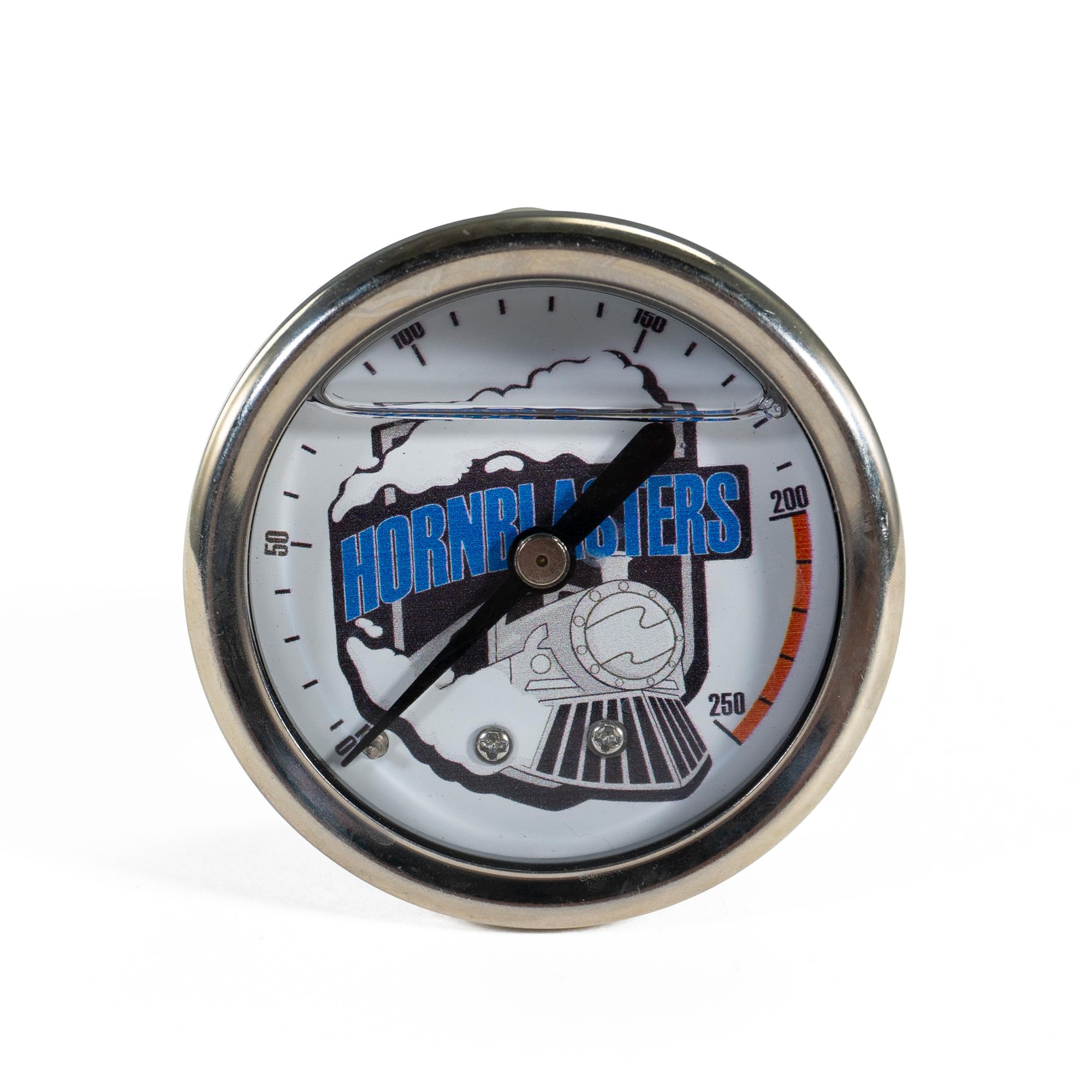 HornBlasters 250 PSI 2 Inch Stainless Steel Liquid-Filled Air Pressure Gauge
