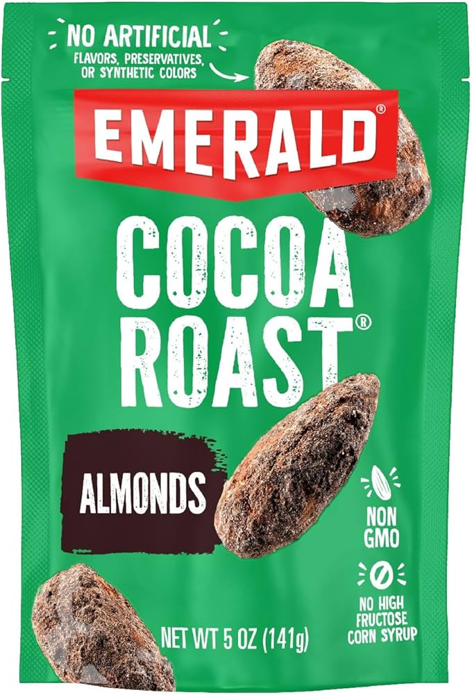 Amazon.com : Emerald Nuts Cocoa Roast Almonds (1-Pack), 5 Oz