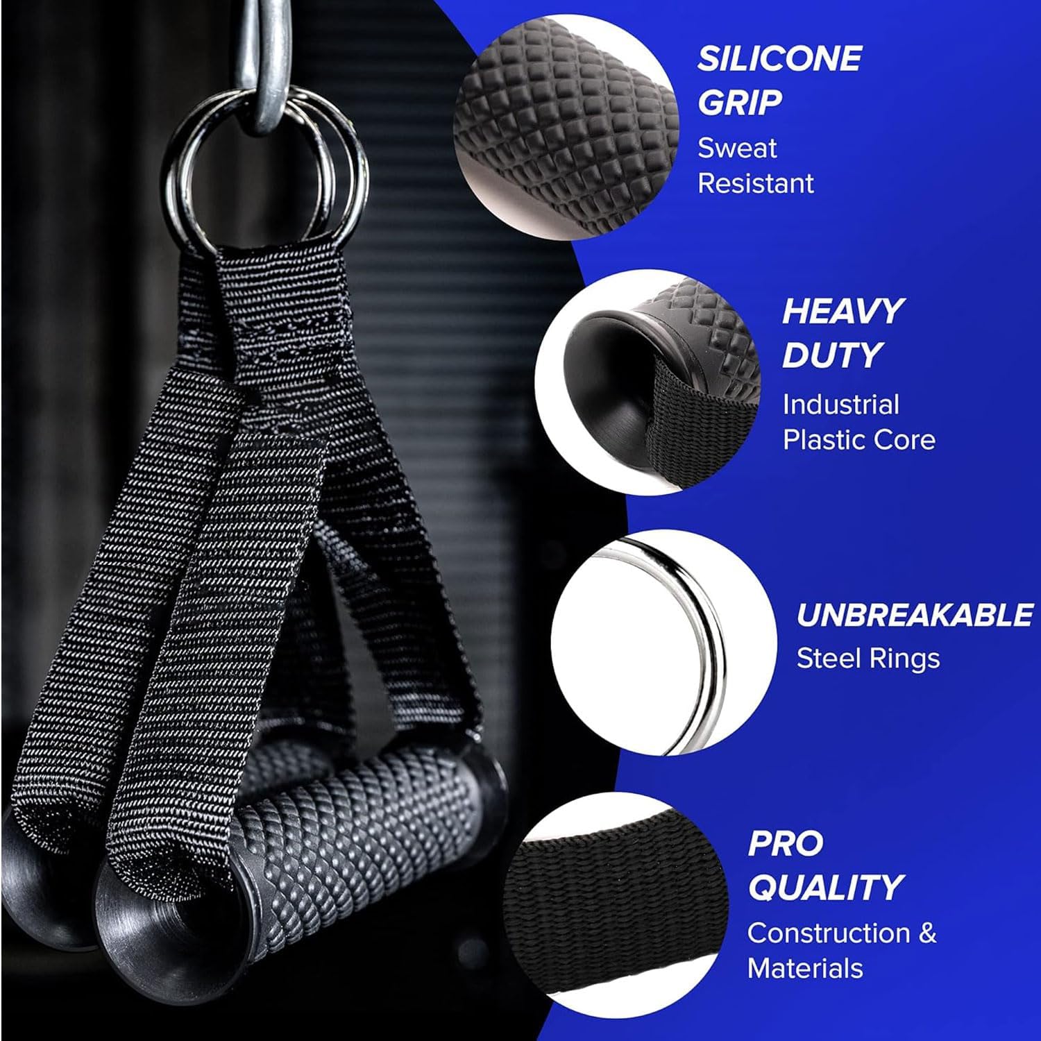 Cable Machine Attachments Home Gym, Triceps Rope, V Handle Cable Attachment,39inch LAT Pull Down Bar, Straight Rotaing Bar