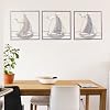 DECO DE VILLE Contemporary Modern Design Nautical Style Sail Boats Theme Metal Wall Sculpture Marine Decor,sailboat-H