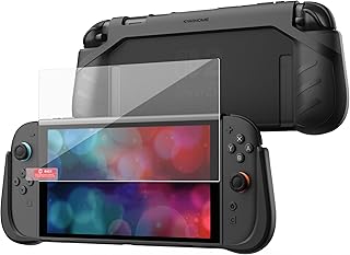 KIWIHOME Switch 2 ケース 保護フィルム 付き P2 switch 2 専用 カバー スイッチ2 ケース Switch2 ガラスフイルム 強化ガラス 液晶ドック対応 一体式設計 全面保護 滑り止め 柔らかい ソフト 人間工学 握りやすい 傷防止 PC+TPU材質 着脱簡単 黄ばみなし 軽量 耐衝撃 スイッチ2 モデル 対応
