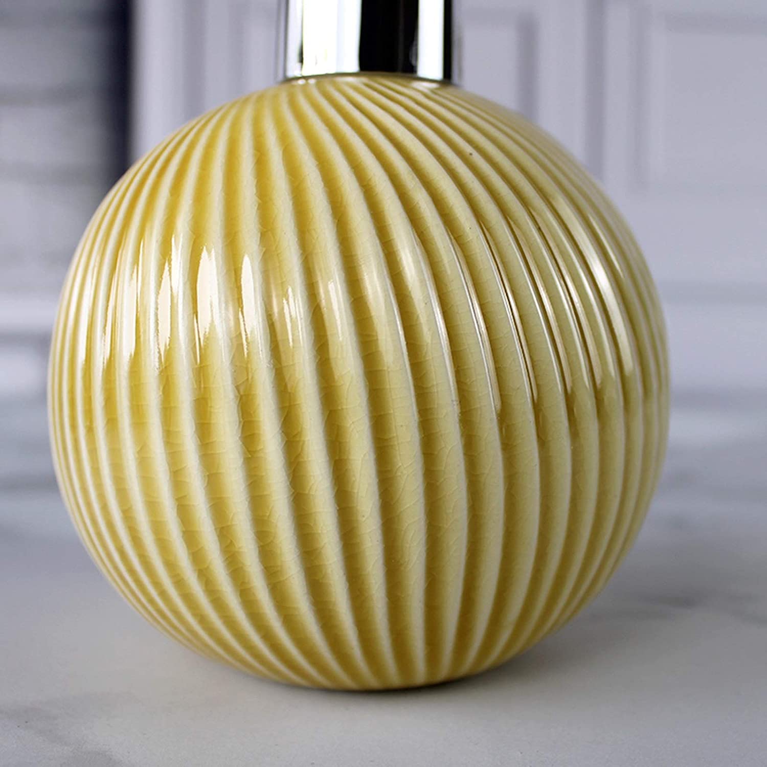 Dispenser di sapone per le mani ricaricabile per il bagno dell'hotel, creativo, in ceramica goffrata, con flacone di sapone, erogatore di lozione, erogatore di sapone per hotel, erogatore di bagno min