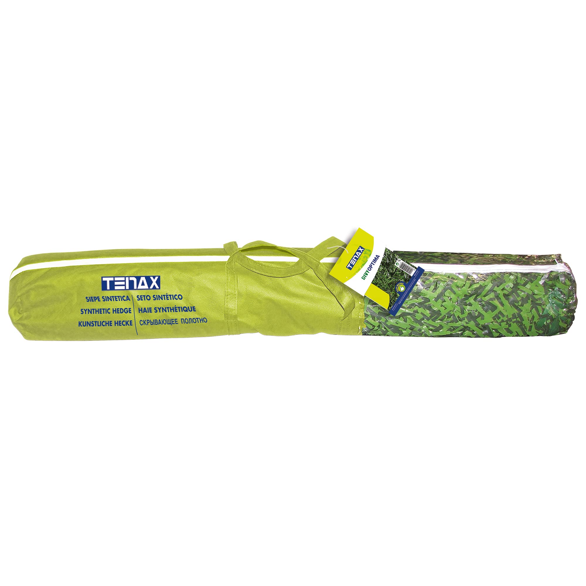 TENAX Divy Optima 1,50x3 m Verde, Siepe Sintetica con Foglie ad Ago Largo, Schermatura Frangivista Giardini e Balconi