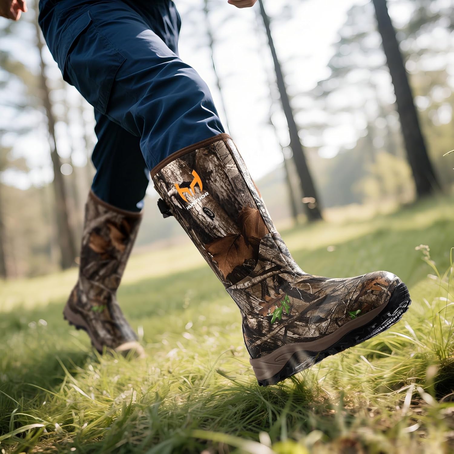 Hunthor Hunting Boots for Men, Waterproof Insulated 6mm Neoprene Rubber Boots for Hunting and Outdoor Activities (Camo) - Image 7