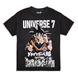 Dragon Ball Super Oversized Universe 7 Goku Crew Neck Short Sleeve Men's Black T-Shirt