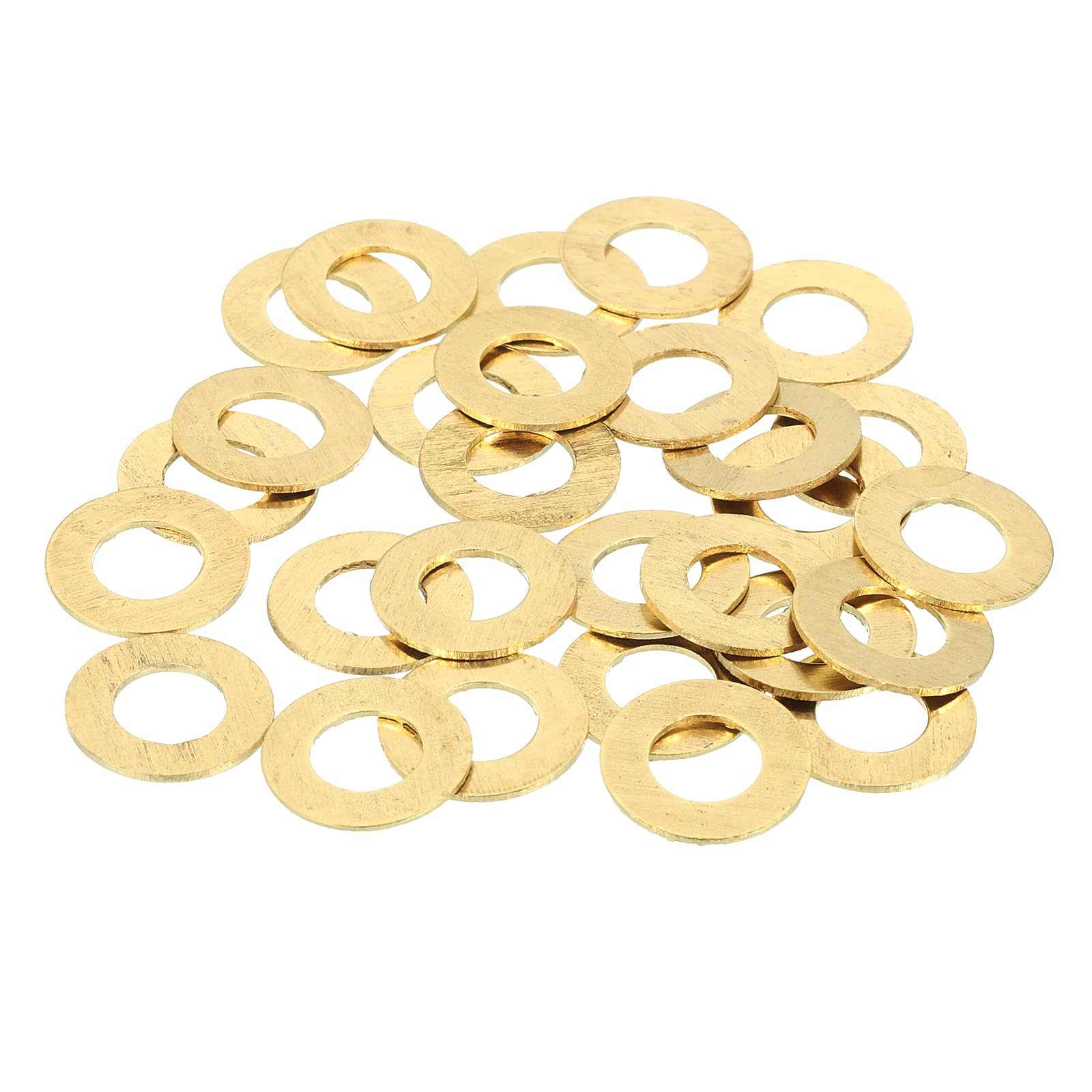 QUARKZMAN 28 Pz Rondelle Piatte Ottone M8, Kit Di Rondelle Schiacciate In Rame Per Bulloni Viti Riparazioni Meccaniche e Outdoor, 8mm×16mm×0.8mm(ID×OD×Spessore)