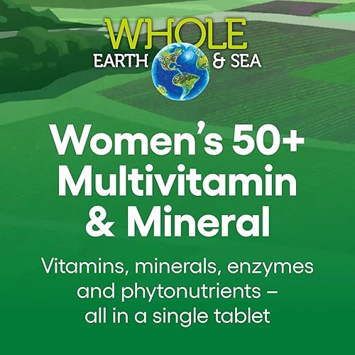 Miniatura 3 de Natural Factors Whole Earth & Sea - Multivitamínico y mineral para mujeres 50+, 1 porción contiene nutrición equivalente a  lb de verduras, 60