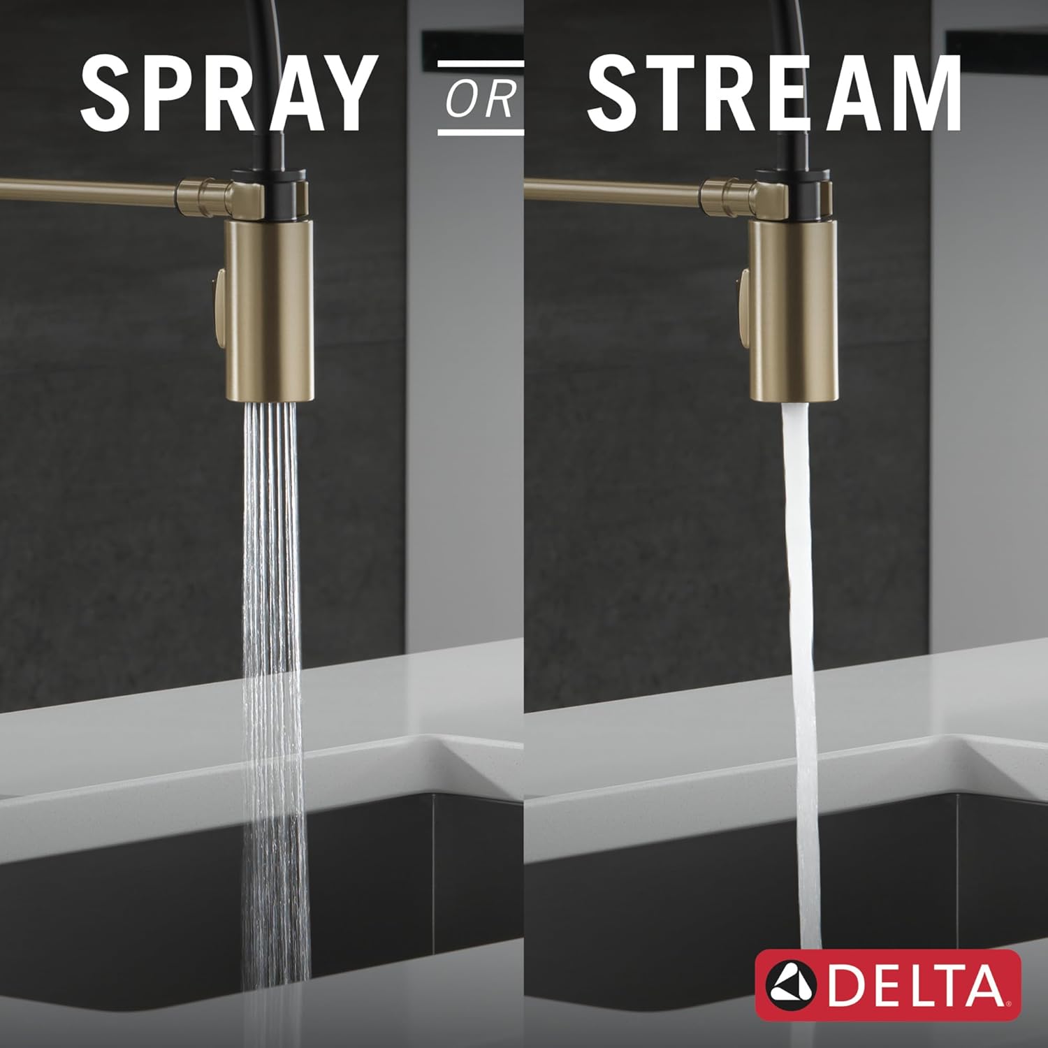 Delta Antoni Pro Style Commercial Kitchen Faucet with Pull Down Sprayer, Single Hole Brushed Gold Kitchen Sink Faucet, Single Handle, Champagne Bronze 18803-CZ-DST - Image 7