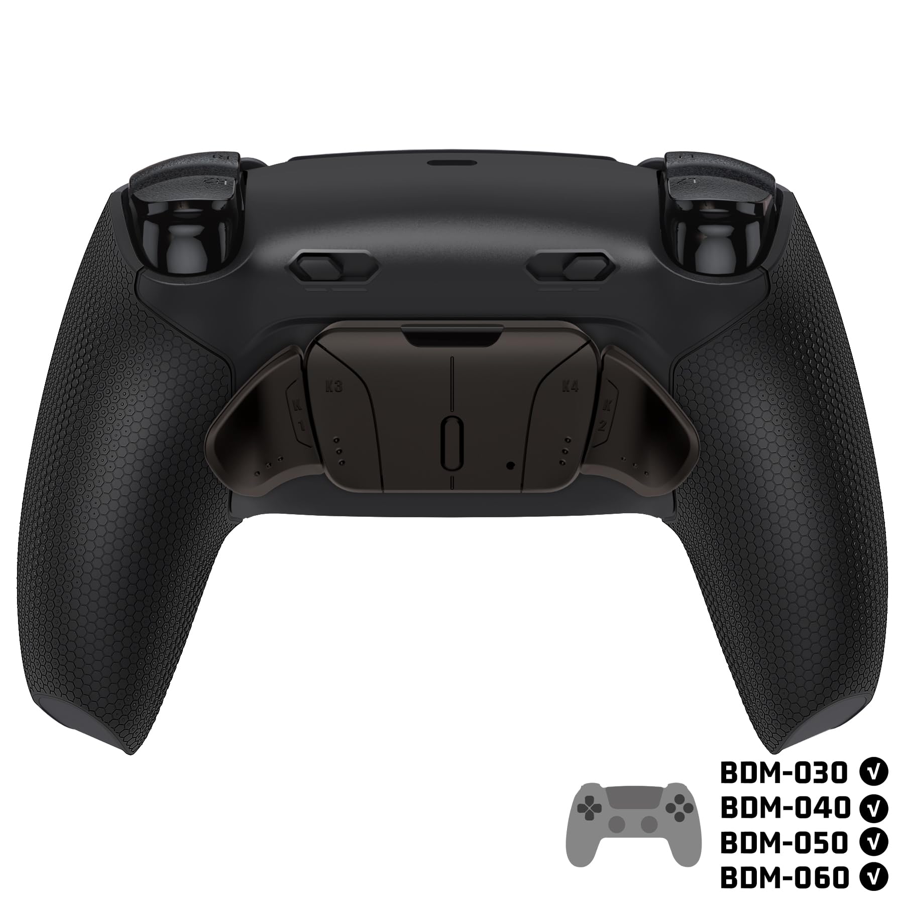 eXtremeRate RISE4 Plus MAX Remap Kit per ps5 Controller BDM-030 040 050 060, 4 Palette Posteriori Programmabili in Metallo & Clicky Trigger Stop per ps5 Joystick - Senza Controller, Nero