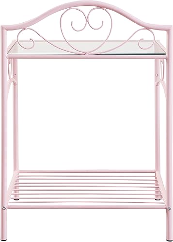 Miniatura 8 de Coaster Home Furnishings Massi 401152 - Mesita de noche tradicional de madera con 1 estante para dormitorio, mesita de noche, color rosa polvo