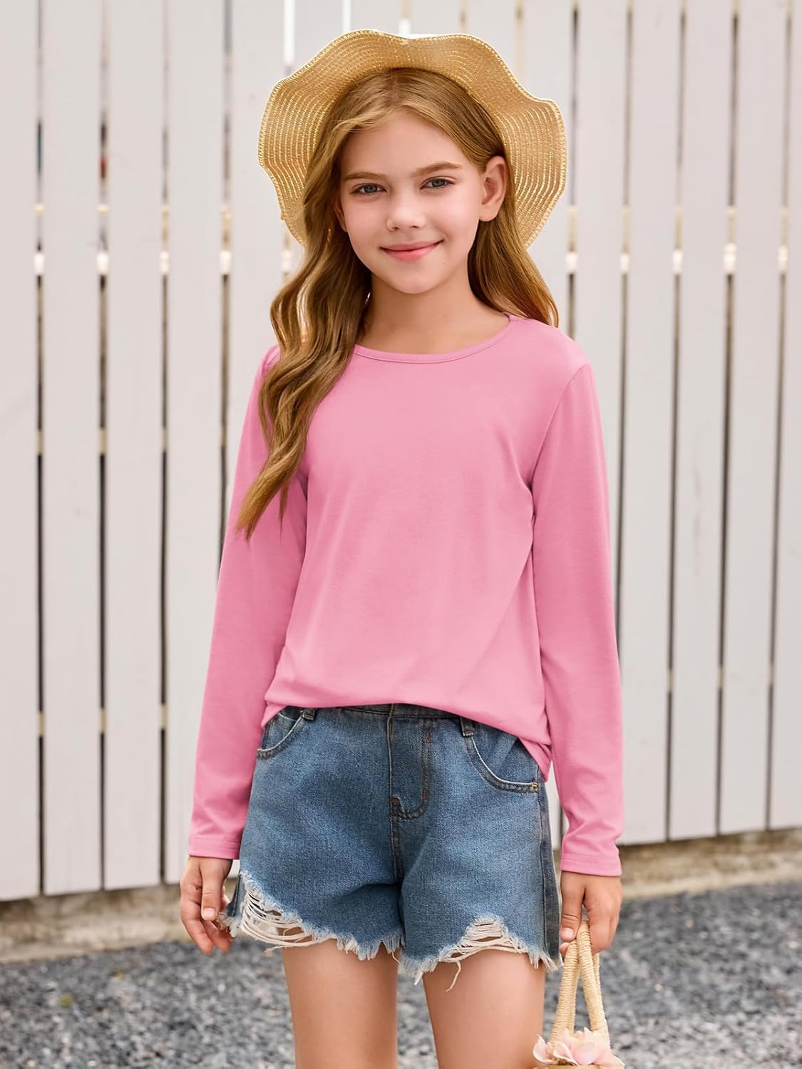 Haloumoning Toddler Baby Girls Long Sleeve T Shirt Little Kids Fall Crew Neck Tops Casual Tees 3-10 Years - Image 2