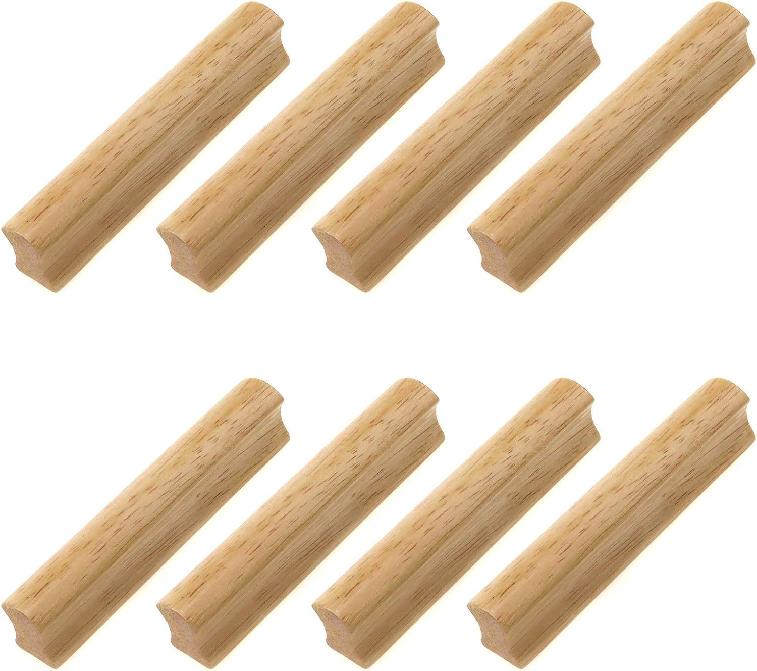 Bitray Wood Drawer Pulls 3.8-inch Hole Distance Solid Wood Cabinet Handles -8pcs