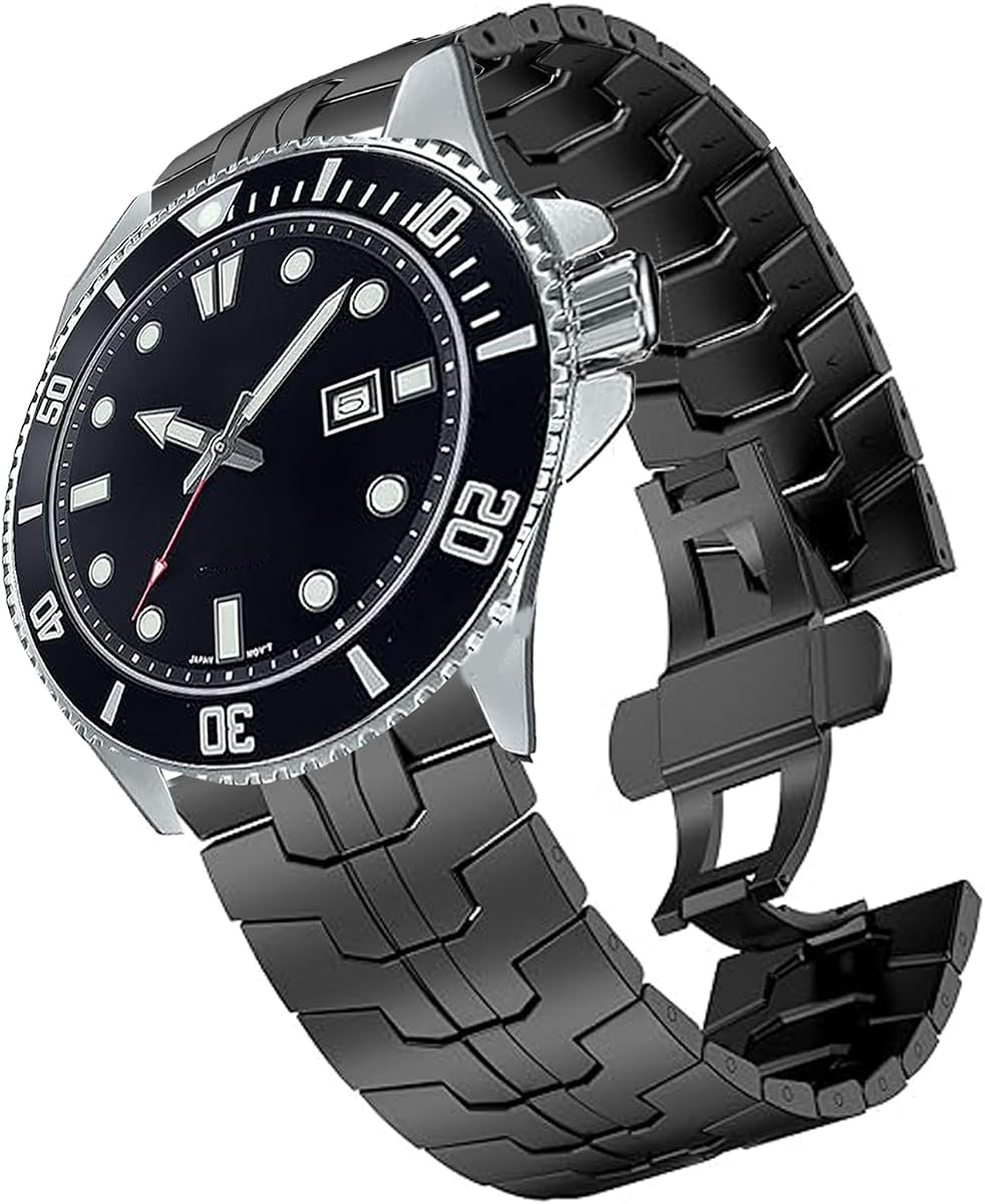 Compatible with Casio MDV106 Bands, Quick Release Stainless Steel Band Metal Strap with Folding Clasp Replacement Strap Compatible with Casio MDV106-1AV / MTP-VD01 Watch