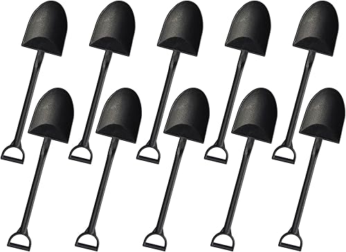 OaaXbbECco Cucharas de postre plásticas desechables lindas de la novedad de la forma de la pala (50)