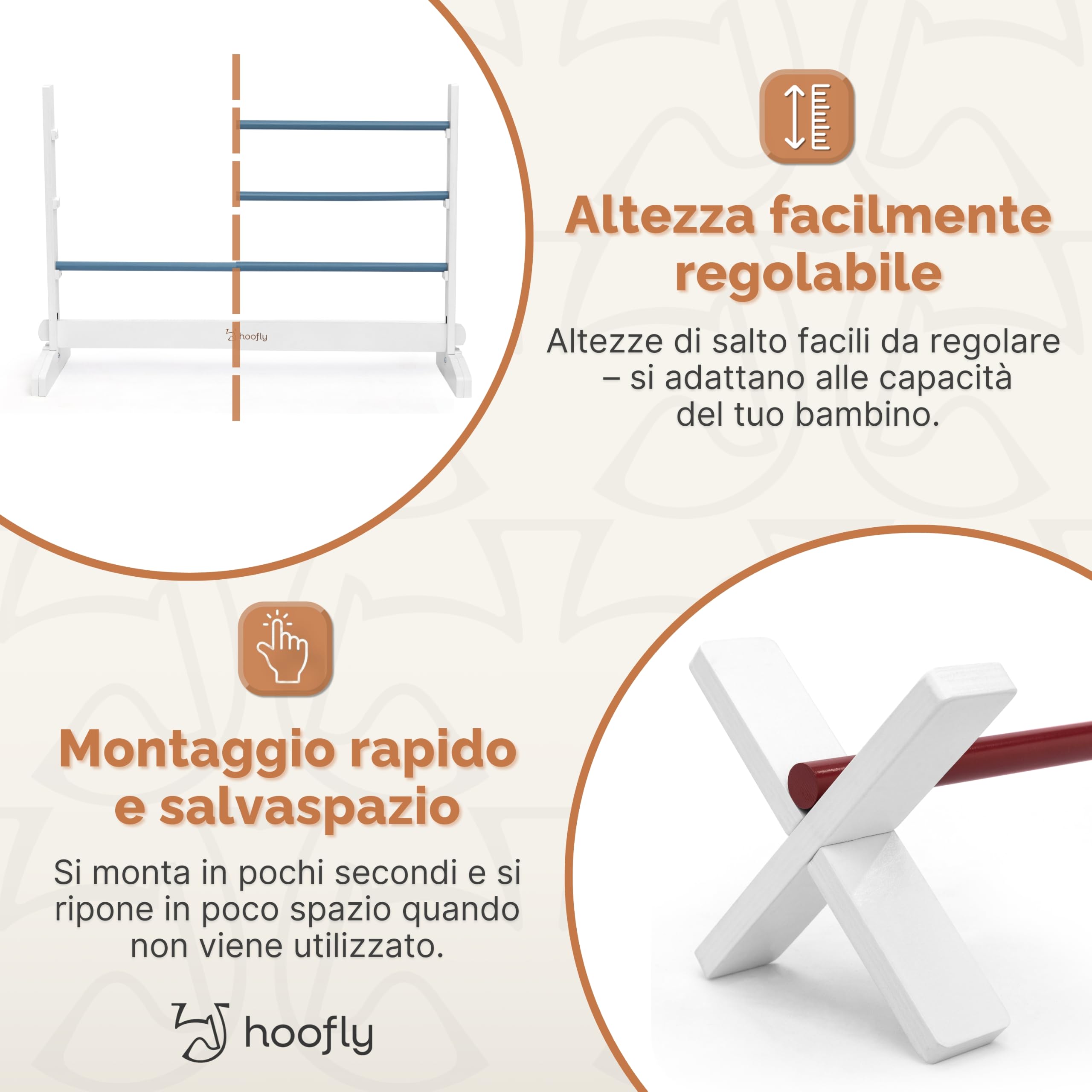 Set Ostacoli Hobby Horse – 2 Salto Verticale & 1 cavaletti/Accessori Hobby Horsing per Bambini/Ostacoli da Salto & Allenamento/Percorso Cavallo a Bastone & Regalo Bambino