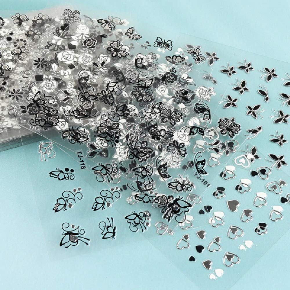 30 szt. Walentynki naklejki do paznokci Design Love Charms czerwone naklejki samoprzylepne ozdoby do paznokci francuski polski manicure (3-30 szt.)