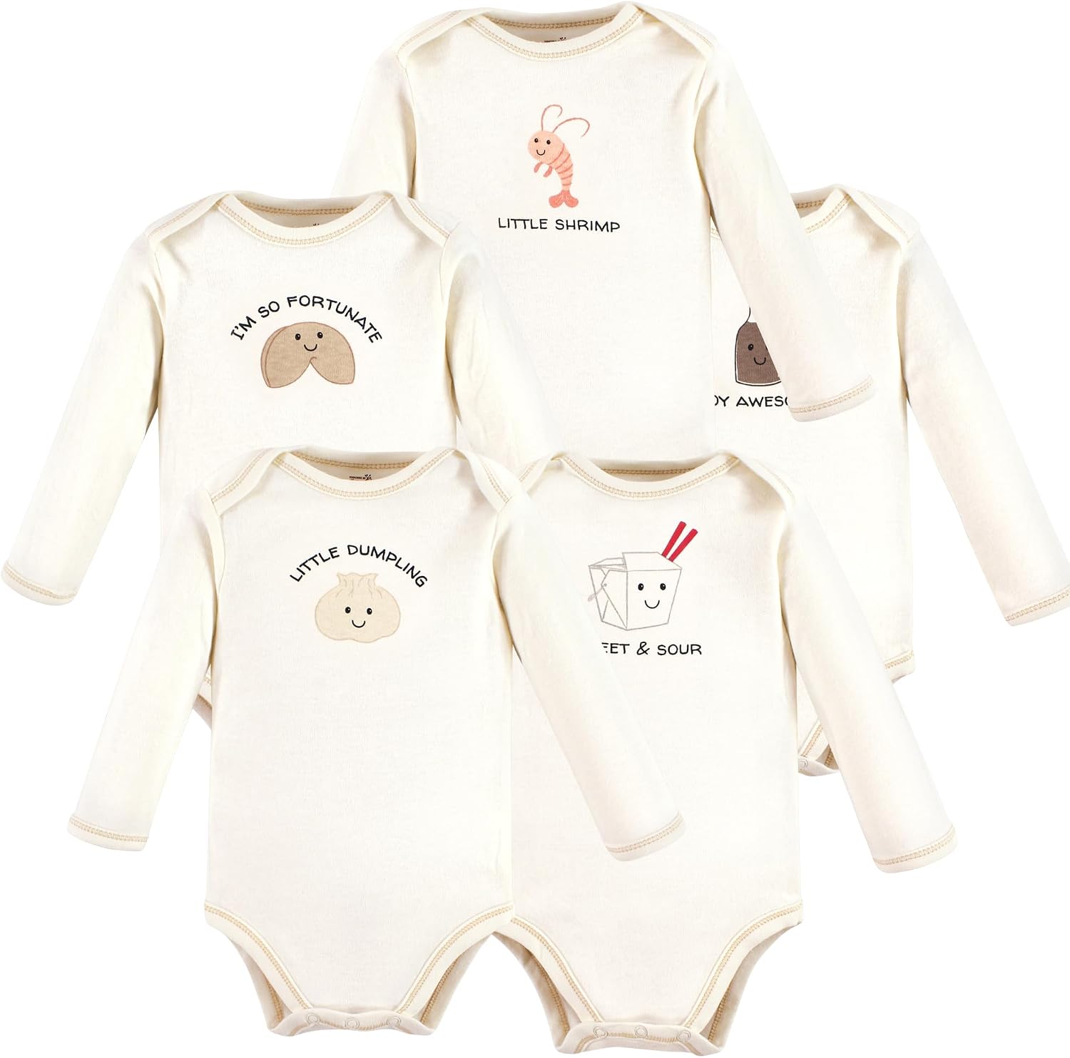 Luvable Friends Touched by Nature Long-Sleeve Bodysuits 5pk
