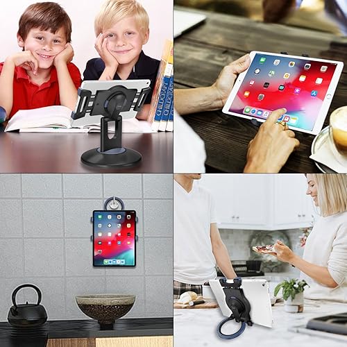 Miniatura 5 de Cellet Soporte universal para tableta, rotación de 360, abrazadera ajustable para tableta, paquete todo en uno, comercial, venta al por menor,