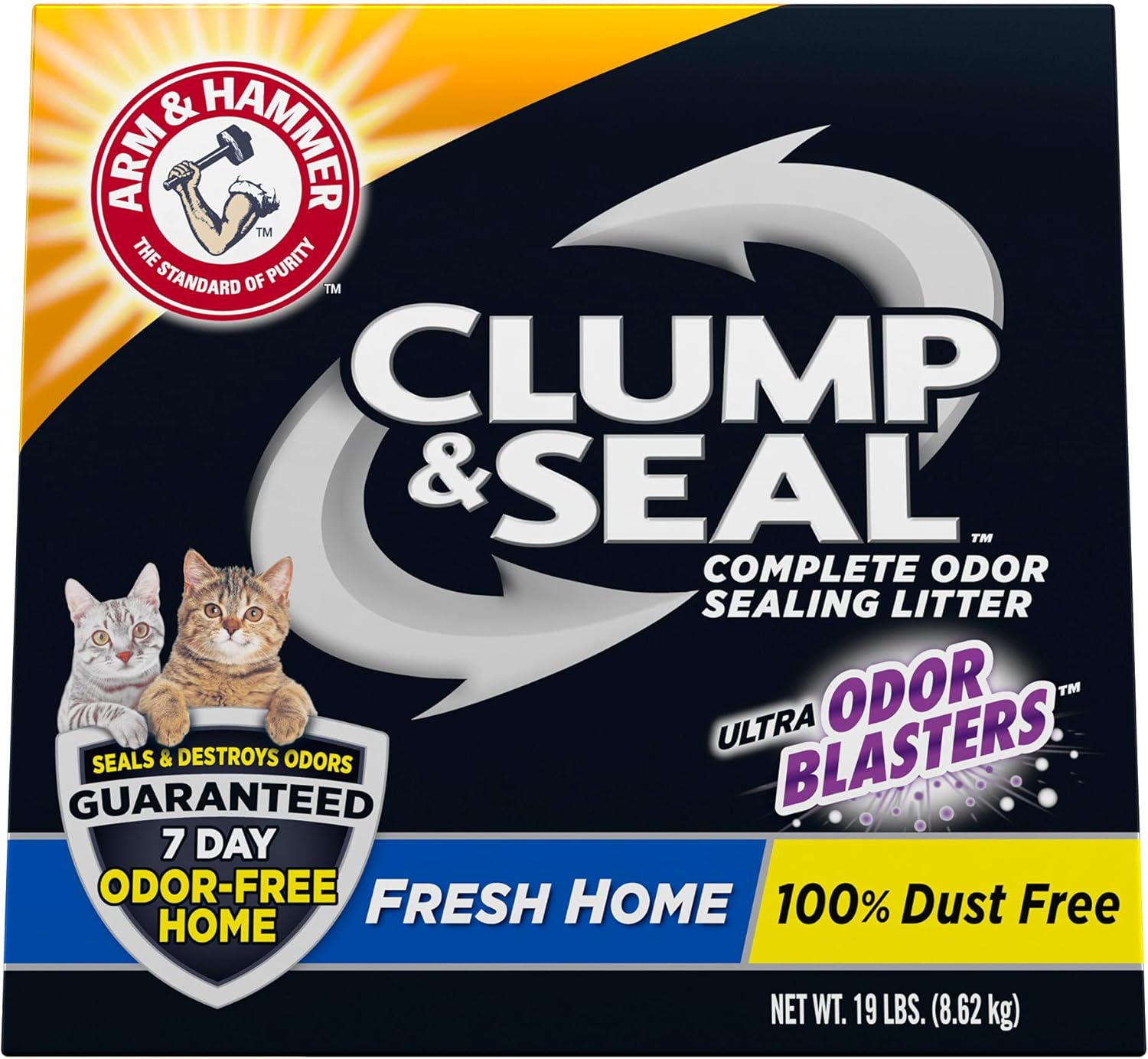 Arm & Hammer Clump & Seal Litter, Fresh Home Scent 19lb