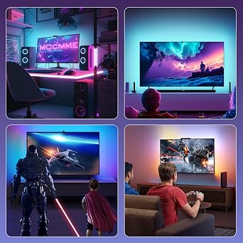 Llumtang TV Backlight for 65-70 inch TVs | Color-Sync Technology | Multi-Color LED RGBMC Lights | Wi-Fi | App Controlled | AI Sync Sensor | Immersive Viewing Experience | Ambient Light