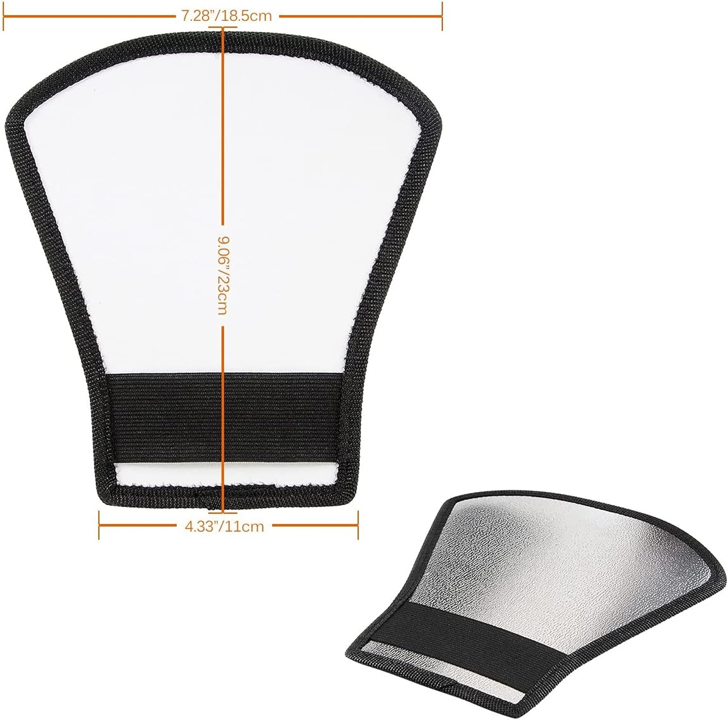 waka Flash Diffuser Reflector Kit - Bend Bounce Flash Diffuser+ Silver/White Reflector for Speedlight, Universal Mount for Canon, Nikon, etc.