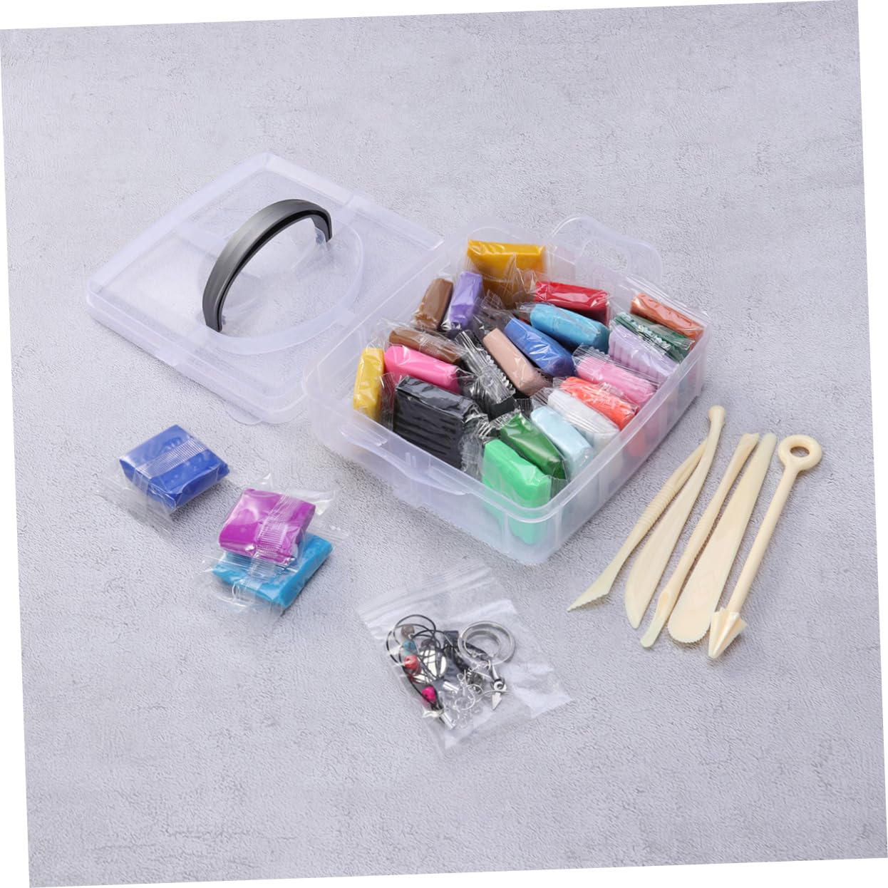 Kit de Arcilla Polimérica para Modelar Niños 24 Colores Herramientas