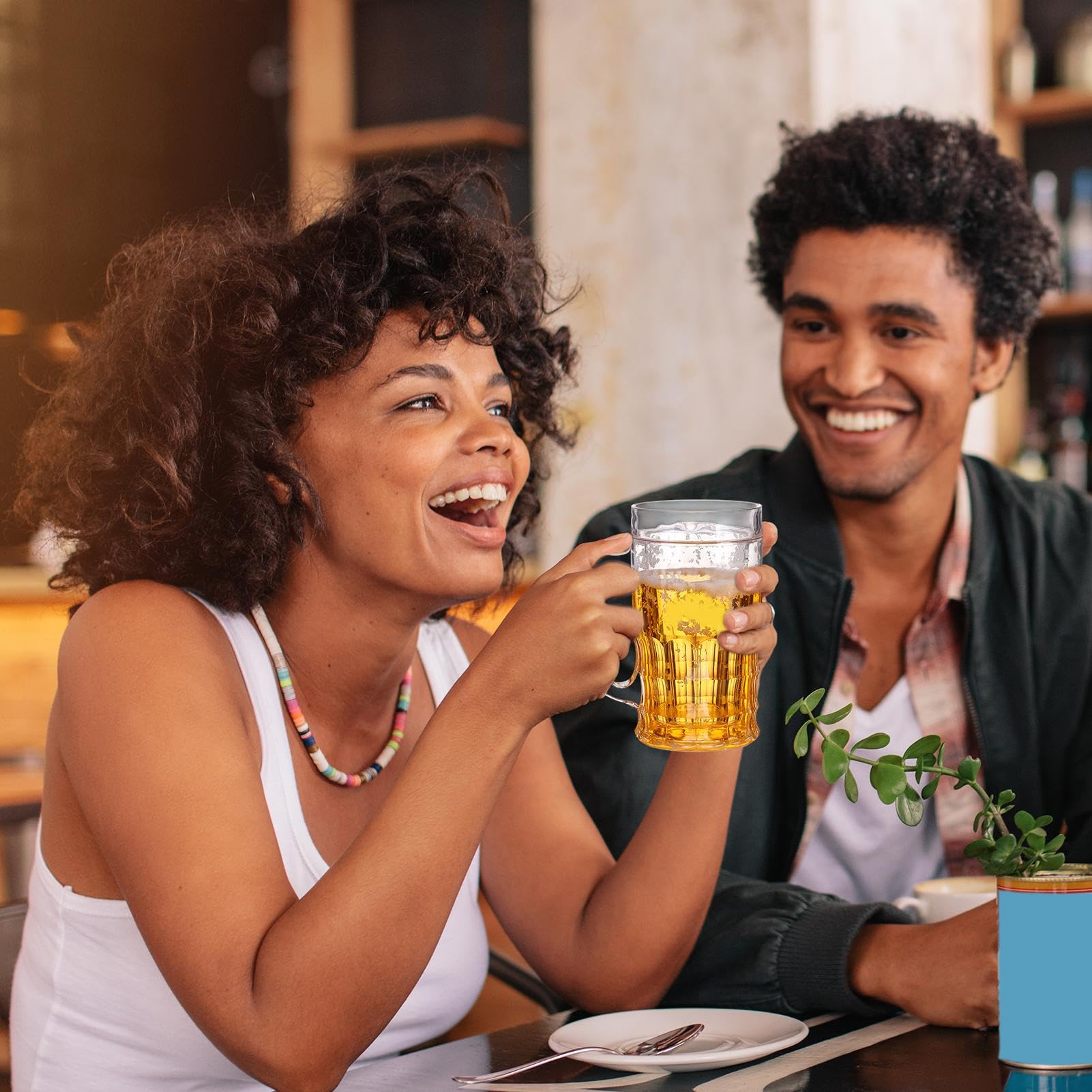 Vgpbphj Fake Bierglas 400 Ml - Doppelwandiger Scherz-Becher Mit Isolierung