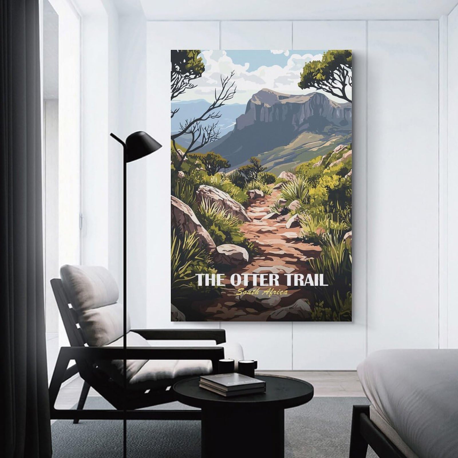 Junmoney The Otter Trail South Africa Landscape Room Decor Wall Art, 24x36inch(60x90cm), for Feature Walls in Flats Or Modern Rooms, Wall Decor Suited to Curated Displays