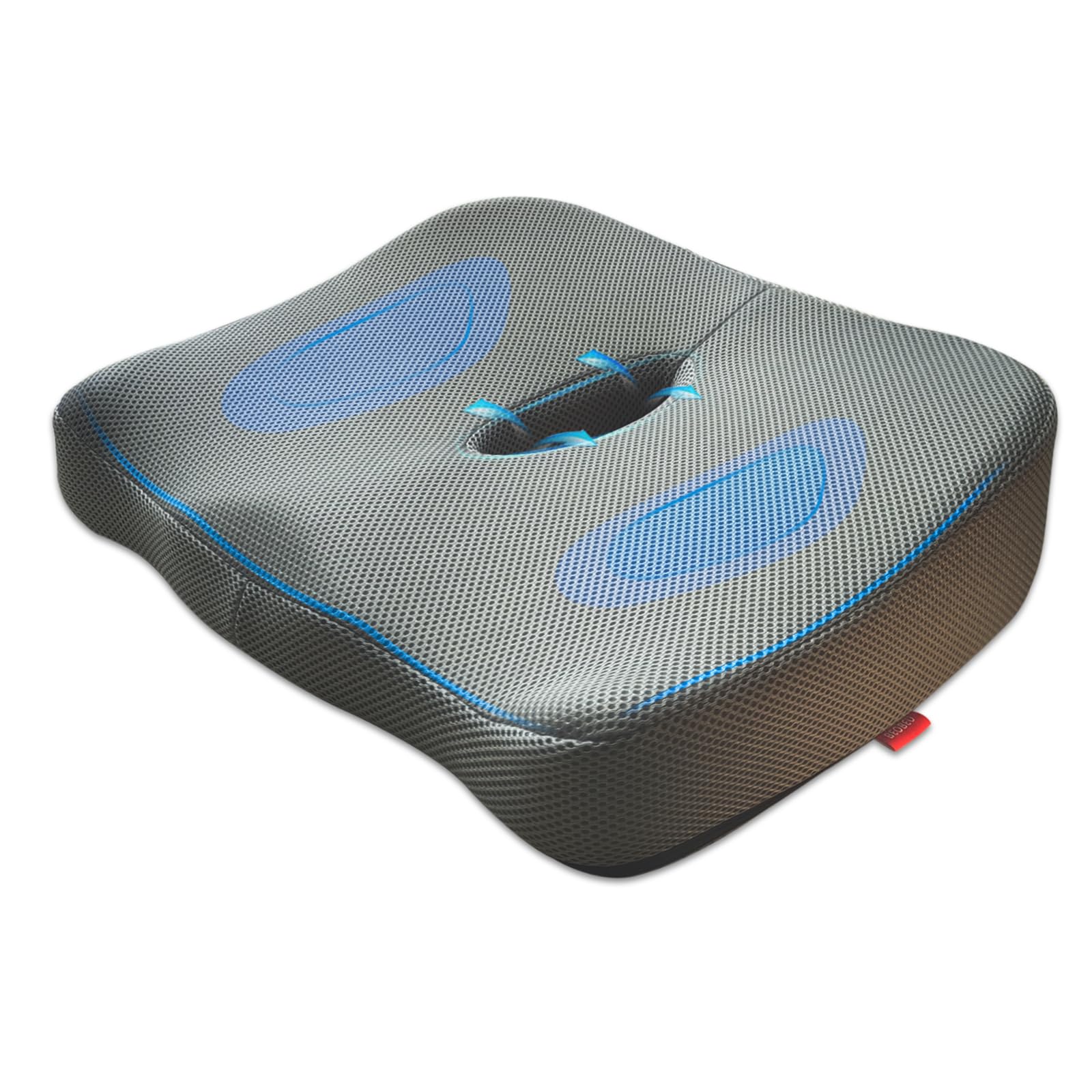 beobeu-G Comfort - Cojines de Asiento de Espuma viscoelástica para sillas de Oficina Soporte para coxis Almohadillas ergonómicas para sillas de Oficina Comedor y Juegos (Gris)
