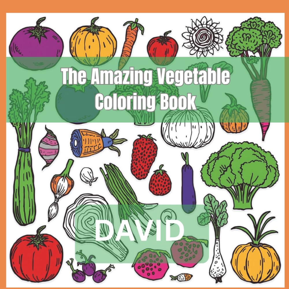 The Amazing Vegetable Coloring Book: Coloring Book for Adults and Kids, Bold and Easy Designs for Relaxation with Sea Life amazing