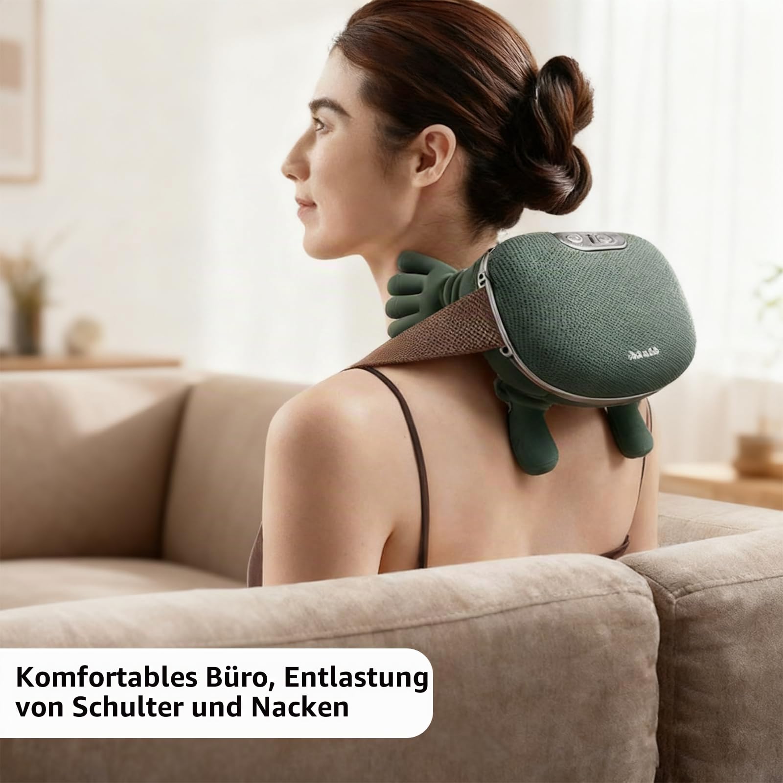 Massagegerät,4D Nackenmassagegerät,Shoulder and Neck Massagers,3 Massagemodelle & 2 Heizstufen,USB Aufladen Nackenmassagegerät Mit Wärme,Entspannen Sie Muskeln,Lindern MüDigkeit