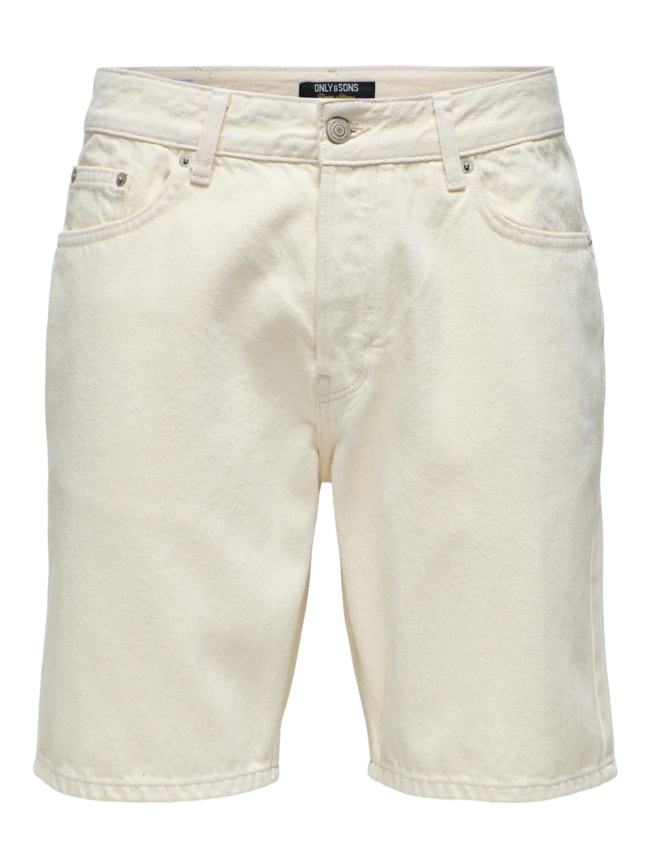 Only & Sons Onsedge Ecru 2044 Azg Dnm Shorts - Szorty jeansowe Mężczyźni
