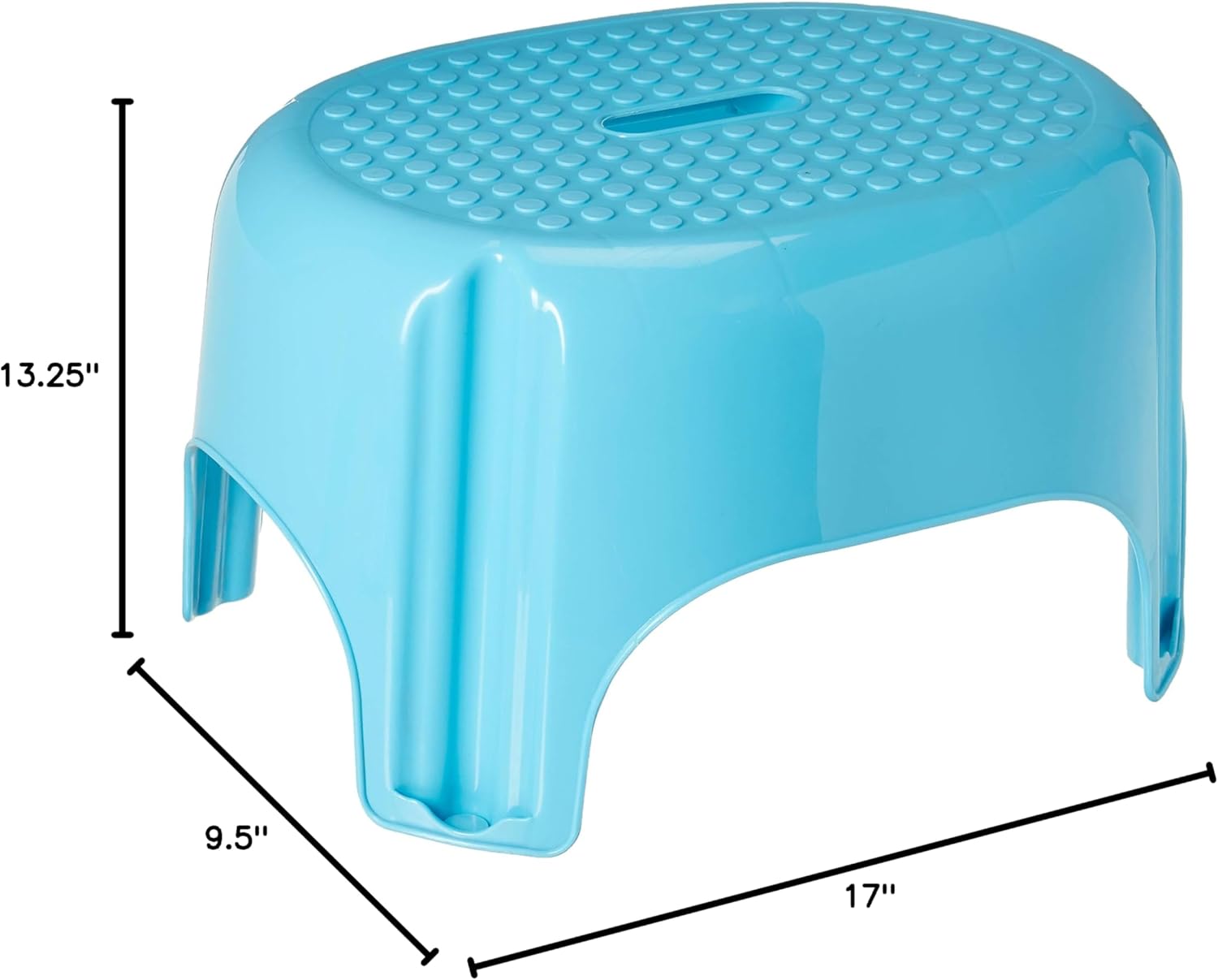 Large Black Duck Brand Blue Step Stool - BPA Free - 9.5"x17" - 4 Bright Beautiful Colors (Blue)