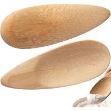 2 Pcs Bamboo Deodorant Cream Applicators, Multi-functional Deodorant Applicators, Beauty Spa Mini Spoon Portable Makeup Spatula Set for Facial Mud, Cosmetic Mask, Facial Clay