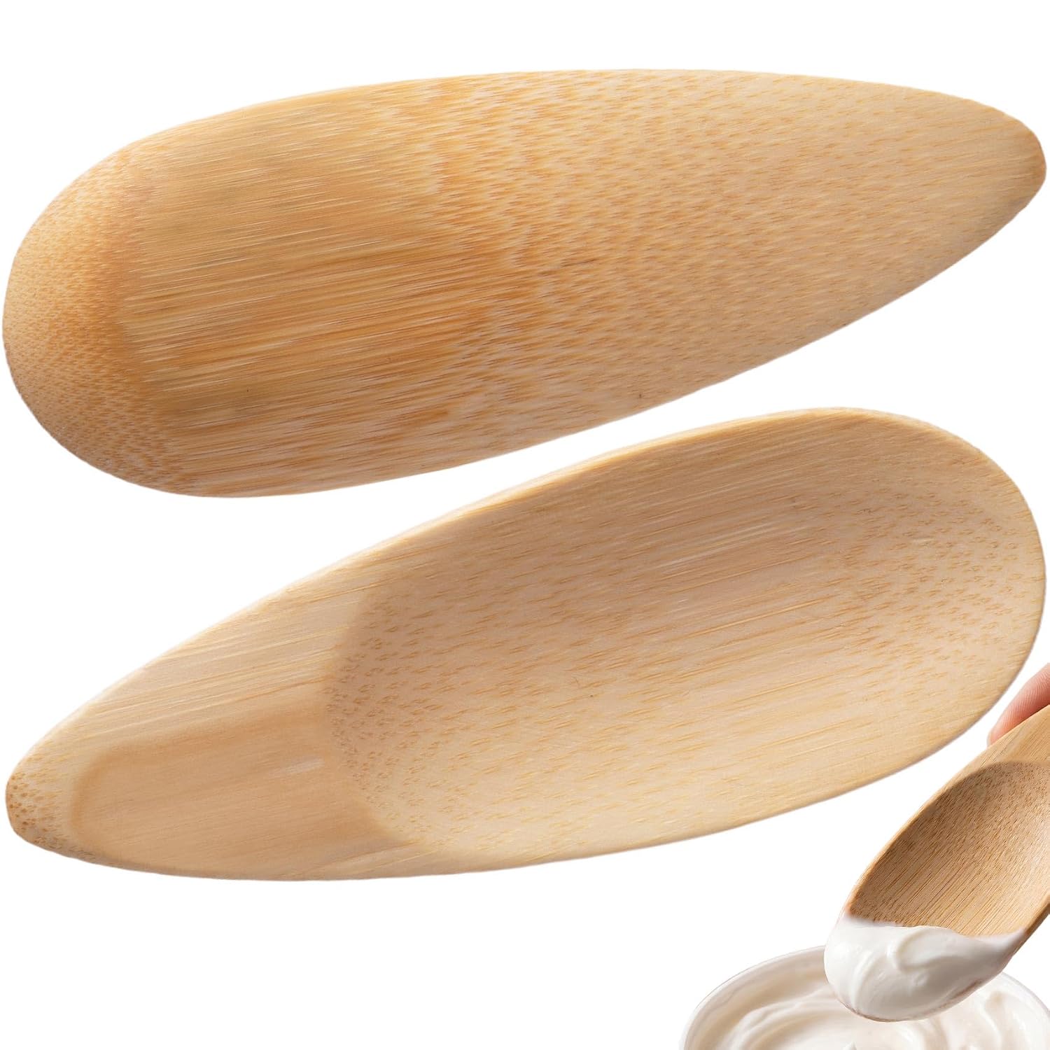 Bamboo Deodorant Cream Applicators - Multi-functional Mini Spoon