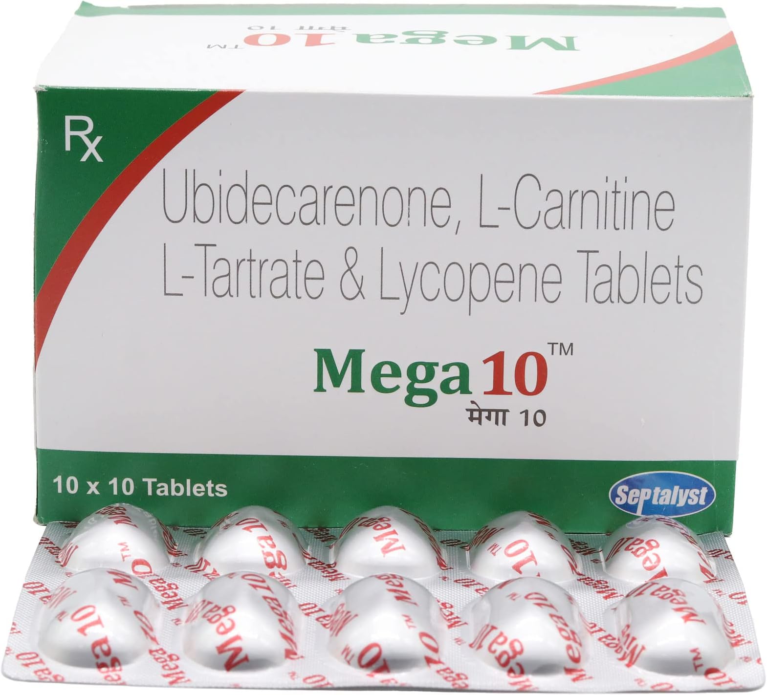 MEGA 10MG - Strip of 10 Tablets