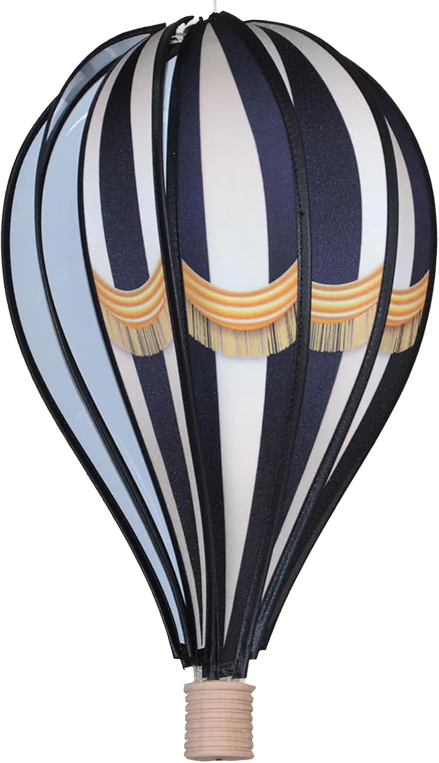 Hot Air Balloon Hanging Garden Spinner 18” - Elegant Victorian Design, Weather-Resistant Outdoor Decor, Durable & Lightweight for Patios, Yards, and Gardens - Eye-Catching Wind Spinner