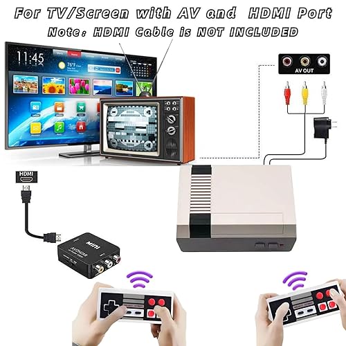 Miniatura 3 de Retro Game Console with 600 Video Games,Classic Mini Game System with Wireless Controller, AV and HDMI Output Plug and Play,Retro Toys Gifts Choice