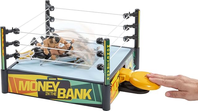 Foto 5 de 6 de Mattel WWE Money in The Bank - Juego de Anillos de Dinero en Efectivo con 2 Modos de Juego y más de 40…