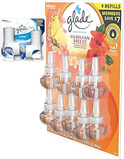 Glade PlugIns Scented Oil Refill, Essential Oil Infused Wall Plug in, 6.39 fl. oz, 9 ct. (Hawaiian Breeze)